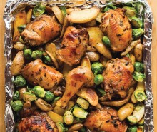 Sheet Pan Rosemary Chicken, Potatoes & Brussels Sprouts
